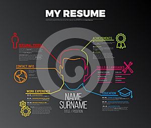 Original cv / resume template photo