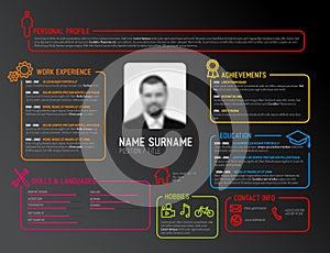 Original cv / resume template photo