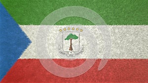 Original 3D image of the flag of Equatorial Guinea.