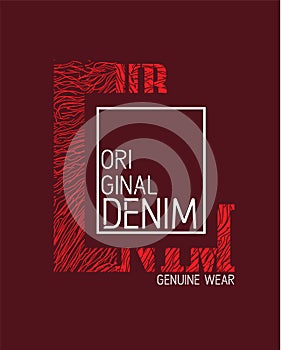 Original Denim Branding t shirt design photo