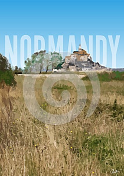 Original Digital Art Mt. St. Michel Normandy