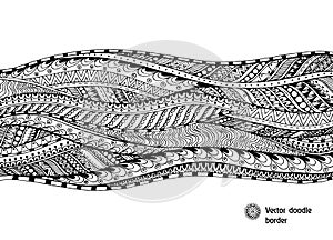 Original drawing tribal doddle ethnic pattern
