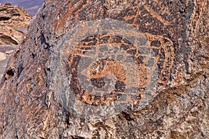 Original drawings on the stones of Toro Muerto, Peru
