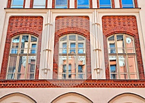 The original facade of the Normal Lyceum building in Helsinki, Finland