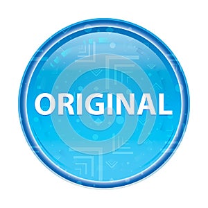 Original floral blue round button