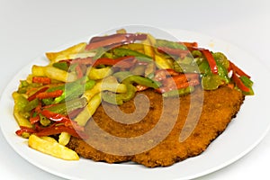 Original fried breaded Veal Viennese (could be eit photo