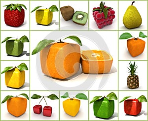 Original fruit collage