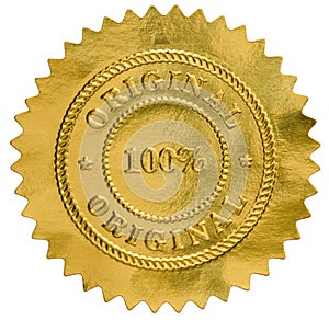 Original golden seal stamp