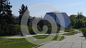 Original greenhouse for tropical plants in the Botanical Garden, Ukraine