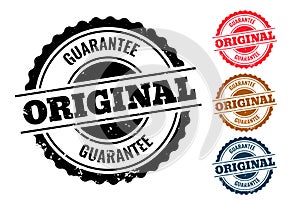 Original guarantee authentic rubber stamp set of four