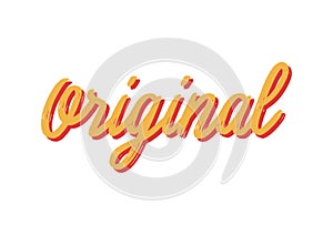 Original hand lettering on white background