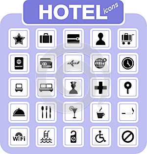 Original hotel icons - set