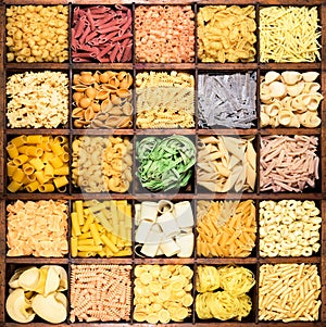 Original italian pasta collage