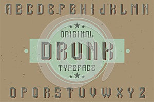 Original label typeface