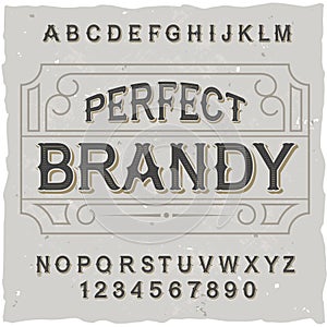 Original label typeface named