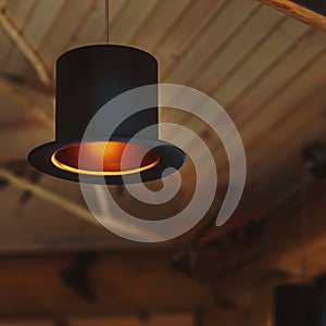 Original lamp in mini bar