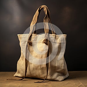 Original Linen Bag: Handcrafted With Natural Leather And Artistic Flair photo