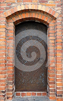 Original medieval metal door