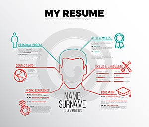 Original minimalist cv / resume template