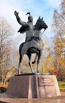 Monument to the hero of the Kyrgyz epic, fairy tales Manas the Magnanimous in Moscow.
