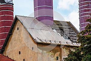 Pôvodná stará historická budova pivovaru Gurbanov, ktorý vyrába známe slovenské pivo. Stará budova