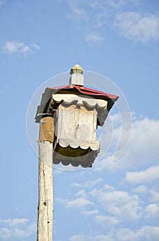 Original ornamental wooden nesting box