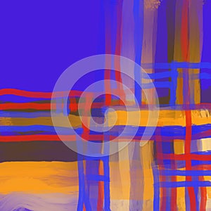 Original painting abstract plaid modern art design background fine art