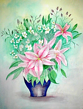 Original Painting of Lilies