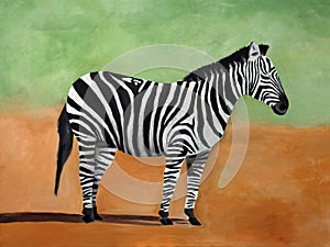 Original painting of Zebra, Kenya