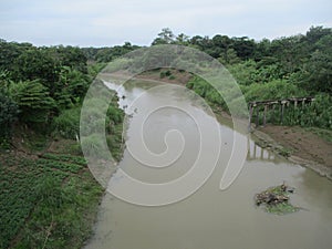Original photo The flow of the cipunagara river on a hilly mountain is a free and open place for the public