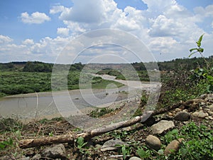 Original photo The flow of the cipunagara river on a hilly mountain is a free and open place for the public