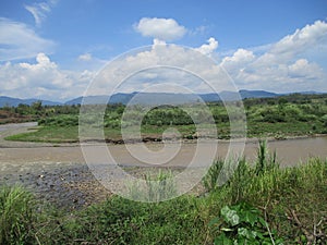 Original photo The flow of the cipunagara river on a hilly mountain is a free and open place for the public