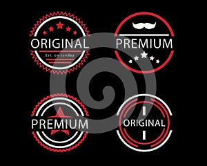 Original and premium circle badge