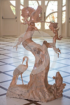 The original sculpture in the lobby of a five-star hotel in Kranevo, Bulgaria