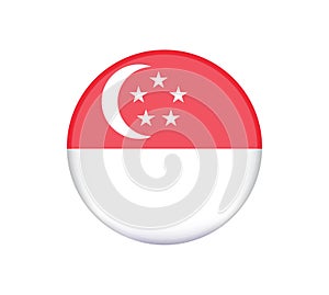 original and simple Republic of Singapore flag isolated vector in official colors and Proportion Correctly The Singapore is a memb