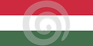 Original and simple vectorised flag of Hungary
