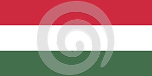 Original and simple vectorised flag of Hungary photo