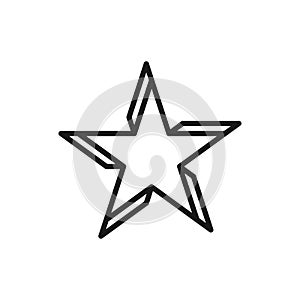Original star on a white background. Flat Vector Illustration EPS10.
