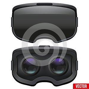 Original stereoscopic 3d VR headset inside photo