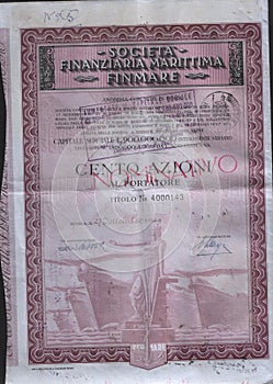 Original stock certificate