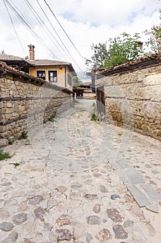 Original stone-built street in Bulgarian Koprivshtitsa