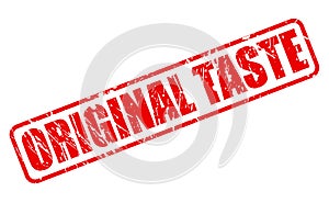 ORIGINAL TASTE red stamp text