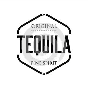 Original Tequila spirit sign vintage stamp