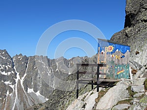 Original toilet shed with great view in High Tatras in Slovakia