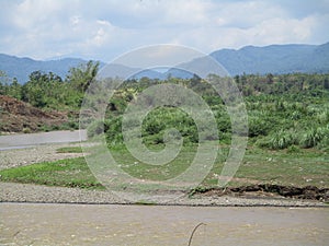 The original unedited photo The hilly teak forest mountain river flow is a free and open place for the public