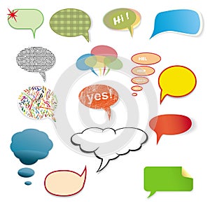 Original various speech bubbles .