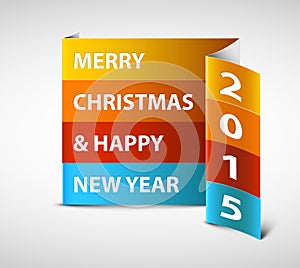 Original Vector New Year 2015 card