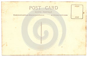 Original Vintage Back Side POSTCARD with space for Correspondence and Address