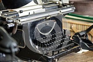 Original vintage typewriter used in 1940`s in Central Europe