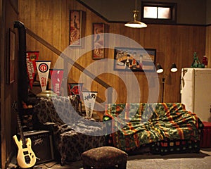 Wayne`s World set at SNL Exhibition in NYC